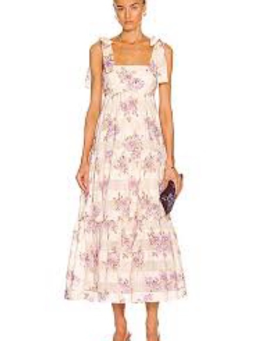 Zimmermann Cream Maxi Dress with Pink Floral Print size 2 fits like a 4-6